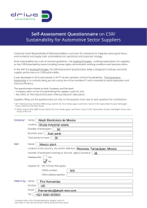 CSR self-assessment questionnaire
