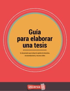 Guía para Elaborar una Tesis: Consejos y Recursos