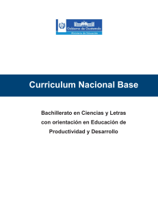 CNB Bachillerato en Ciencias y Letras con orientación en Educación de Productividad y Desarrollo