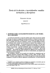 Teoría de la decisión e incertidumbre modelos normativos y descriptivos - Aguiar, Fernando (2004)