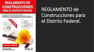 REGLAMENTO de Construcciones para el Distrito Federal