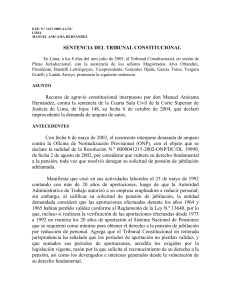 SENTENCIA DEL TRIBUNAL CONSTITUCIONAL