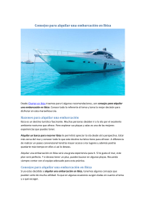 Consejos para alquilar una embarcación en Ibiza