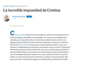 La increíble impunidad de Cristina - 23 diciembre 18