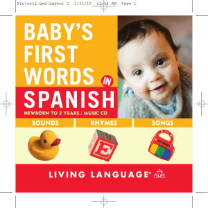 Babys First Words Spanish