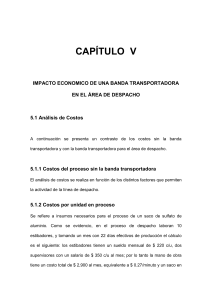 CAPITULO V IMPACTO ECONOMICO DE LA BANDA TRANSPORTADORA