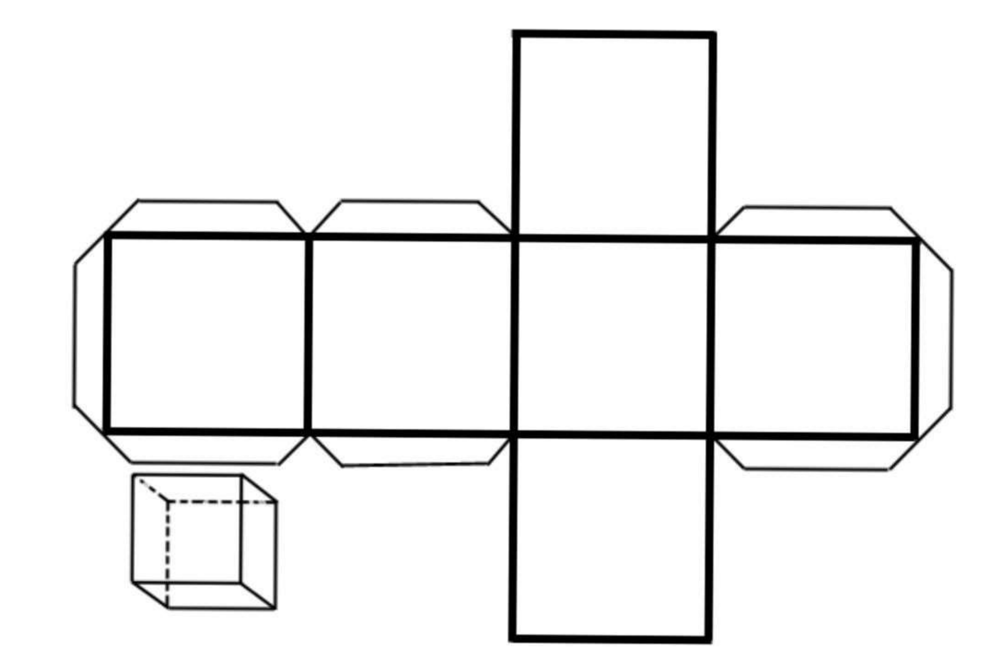 Развертка Куба со стороной 6.5 см