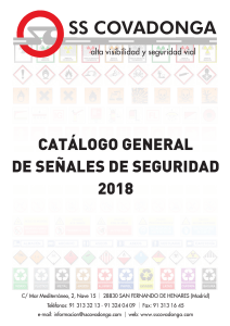 CATALOGO COVADONGA SEÑALES DE SEGURIDAD 2018