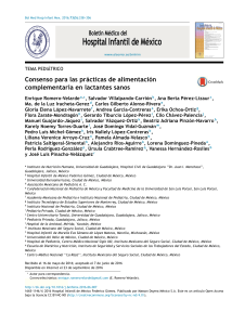 boletín medico del hospital infantil de México, alimentación complementaria en lactante sano