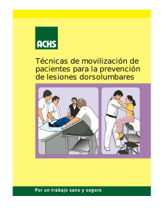 Tecnicas de movilizacion de pacientes para la prevencion de lesiones dorsolumbares