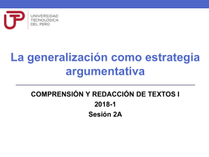 2A- 100000N01I La generalización (diapositivas) 2018-1 (1)