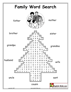 Family Word Search