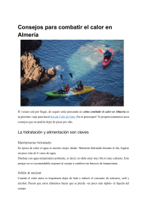 Consejos para combatir el calor en Almería