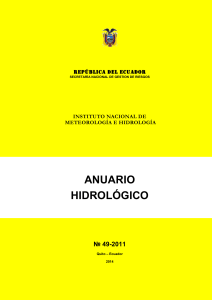 Anuario Hidrológico 2011