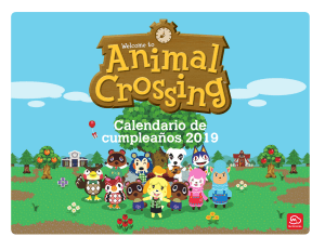 Animal Crossing Calendario de cumpleanos 2019 ES