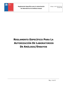 reglamento especifico autorizacion laboratorios analisis ensayo 0