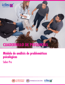 Cuadernillo de preguntas analisis de problematicas psicologicas Saber Pro 2018