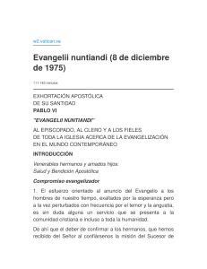 Enciclica Evangelii Nuntiandi de Pablo VI (1975)