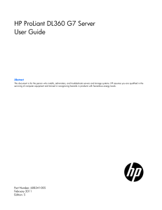 HP-ProLiant-DL360-G7-Server-User-Guide
