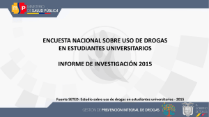 Percepciones de los universitarios  ecuatorianos sobre el uso de drogas - 2015
