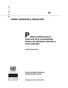Vargas JE. (2002) Políticas públicas para la reducción de la vulnerabilidad 