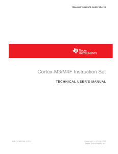CortexM InstructionSet