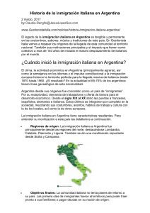 Historia de la inmigración italiana en Argentina