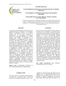 Contaminación de Acuíferos Kársticos: Revisión de Vulnerabilidad