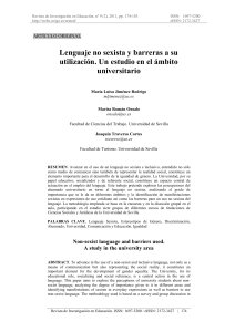 2011 Jimenez, Román y Traverso - Lenguaje no sexista y barreras a su utilización. Estudio ámbito universitario