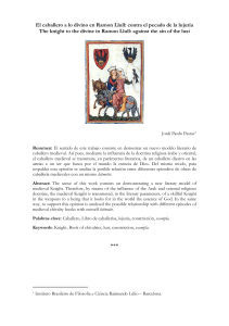 El caballero a lo divino en Ramon Llull: contra el pecado de la lujuria