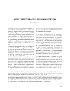 Cuba y venezuea una relacion compleja