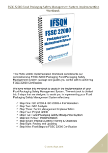 FSSC 22000 Packaging FSMS Implementation Workbook 2018 Sample New