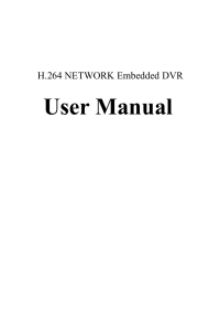 DVR usuer manual h 264 network embedded DVR