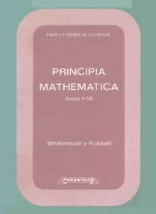 Principia Mathematica hasta 56 - Whitehead y Russell