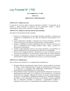 Ley Forestal N° 1700