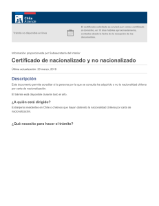 Certificado de nacionalizado y no nacionalizado