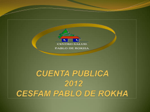 2012 Cuenta Publica : CESFAM PABLO DE ROKHA