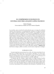 Compromiso ecológico Central eléctrica, de López Pacheco