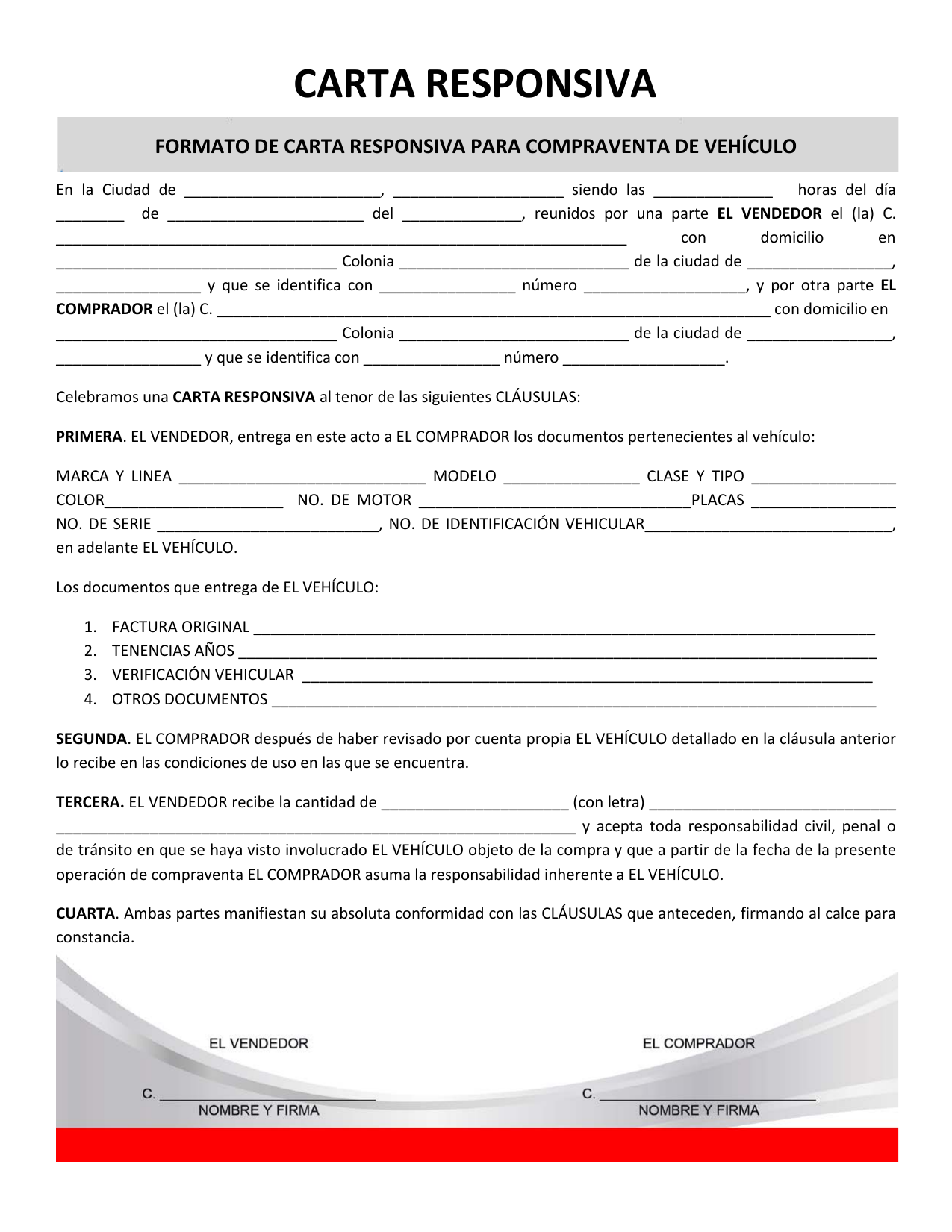 Carta Responsiva De Compra Venta De Vehiculos Pdf Carta Responsiva ...