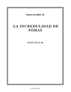 241 LA INCREDULIDAD DE TOMAS