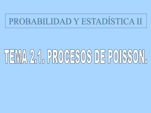 2.1 Procesos de Poisson