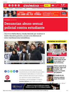 Denuncian abuso sexual policial contra estudiante   Crónica   Firme junto al pueblo