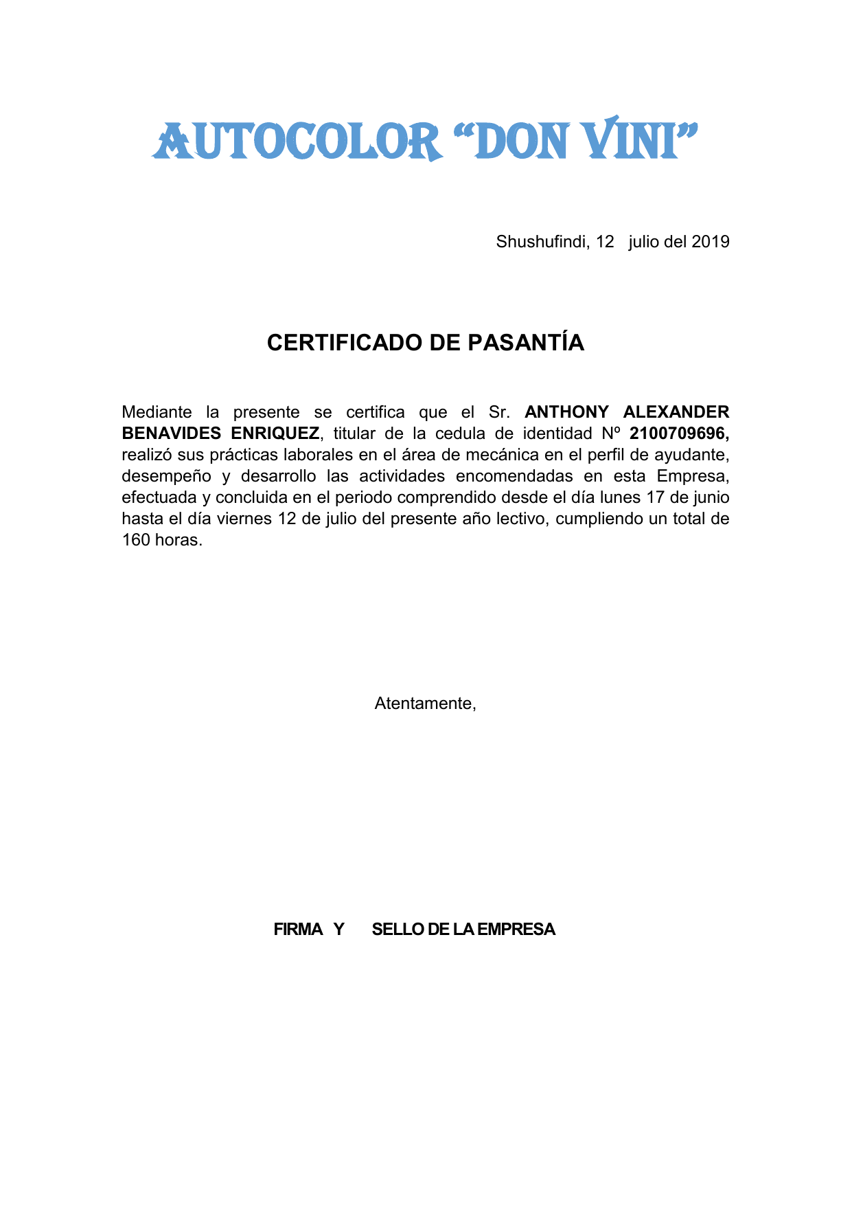 5 Formato Certificado Culminacion De Las Pasantias - www.vrogue.co