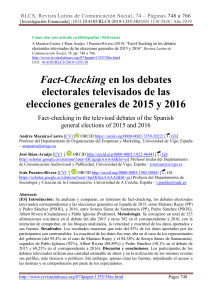 Fact-Checking en los debates electorales