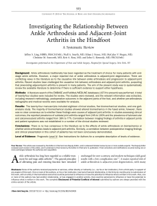 Investigating the relationship between ankle arthrodesis and adjacent-joint arthritis in hindfoot ling2015