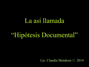 Hipotesis Documental 