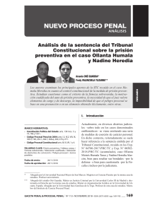 Oré Guardia, Análisis de la sentencia del Tribunal Constitucional sobre la prisión preventiva en el caso Ollanta Humala y Nadine Heredia
