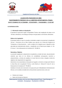 Liquidaci&oacute;n Financiera Obra Carretera Jun&iacute;n