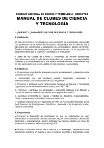 Manual de Clubes de Ciencia y Tecnología - CONCYTEC