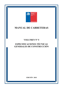 Manual de Carreteras: Especificaciones Técnicas de Construcción